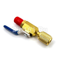 Вентиль шаровый CBFF-1 1/4"SAE F x 1/4"SAE M для заправочных шлангов Вентиль шаровый CBFF-1 1/4"SAE F x 1/4"SAE M для заправочных шлангов