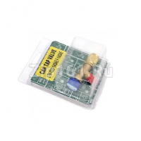 Вентиль сервисный 1/4M x 1/4F LTV-1223 синий
