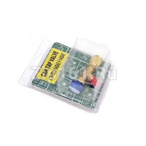 Вентиль сервисный 1/4M x 1/4F LTV-1223 синий
