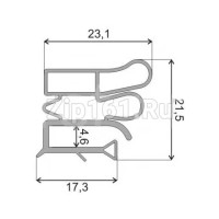Уплотнитель 520х1020 Zanussi 520х1020 профиль ПС