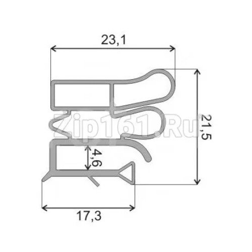 Уплотнитель 520х1020 Zanussi 520х1020 профиль ПС