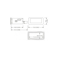 Программируемый контроллер EVCO EV3B23N7 230V 2Hp/8A/5A ID974, 70х63х29мм